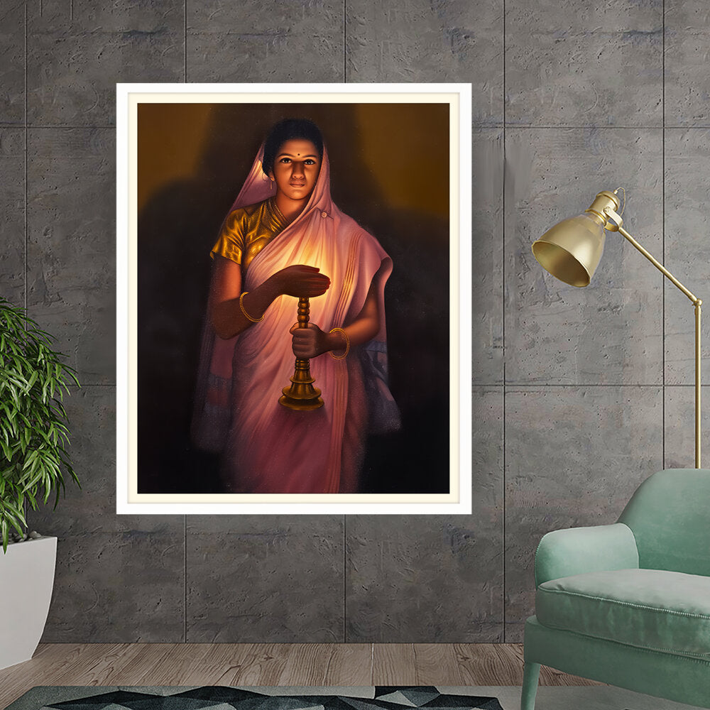 Lady_with_The_Lamp - WALL MOUNT FRAME