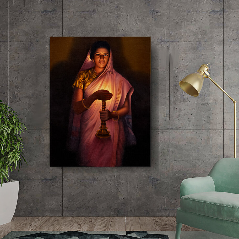 Lady_with_The_Lamp - Wall Canvas