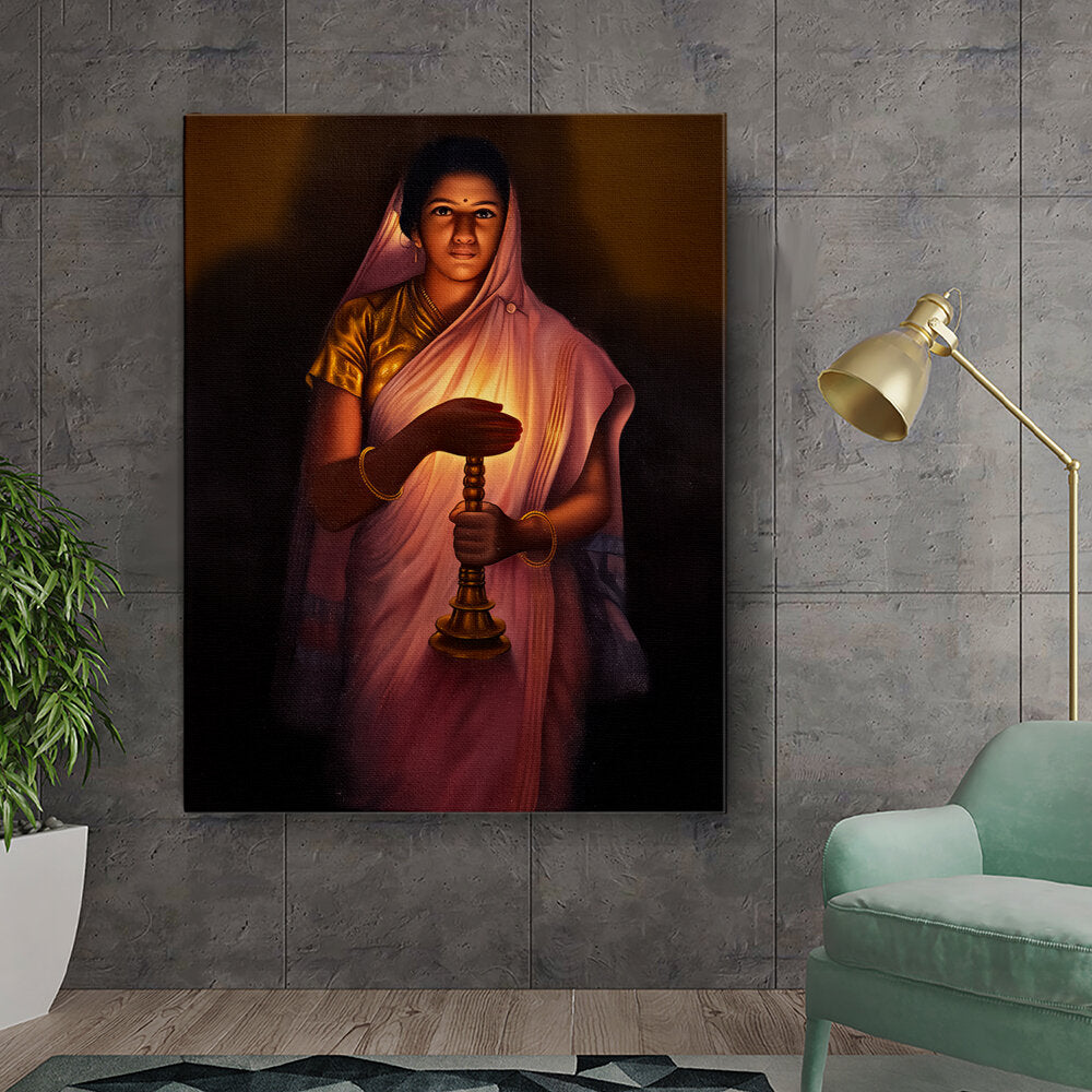 Artist10 - Art - Lady_with_The_Lamp - Wall Canvas