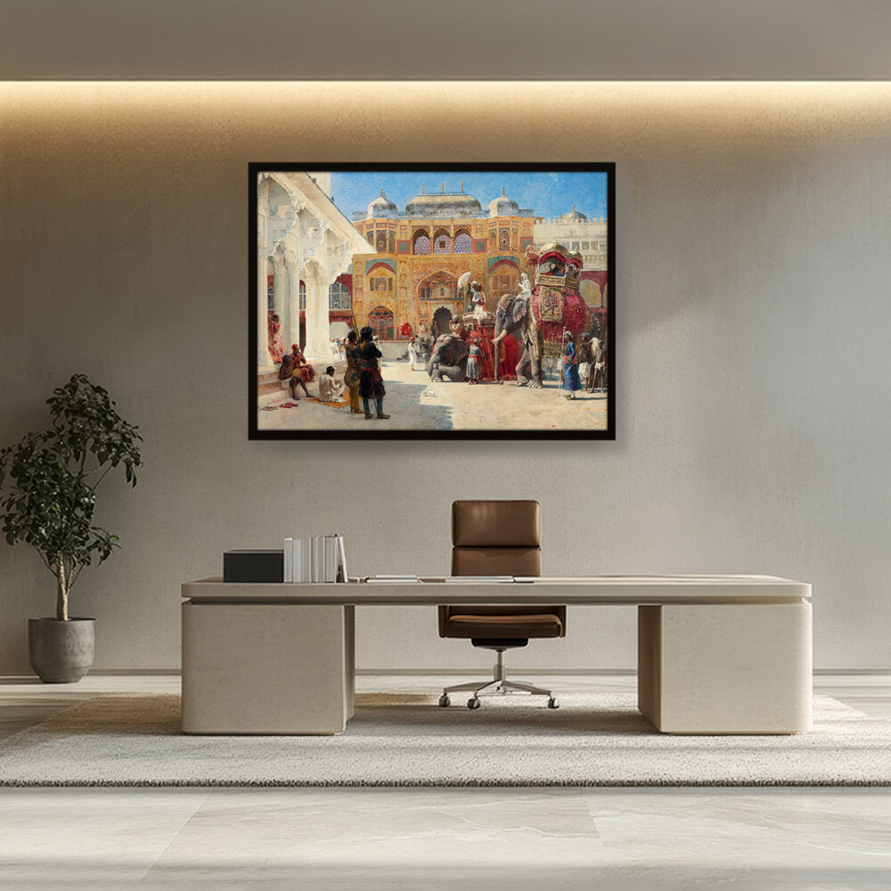 The-arrival-of-prince-humbert- - Framed Canvas