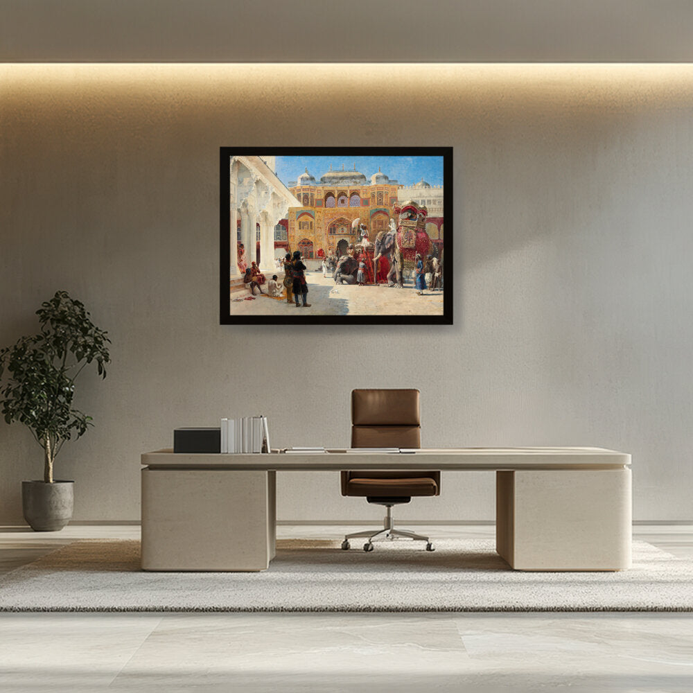 The-arrival-of-prince-humbert- - Framed Canvas