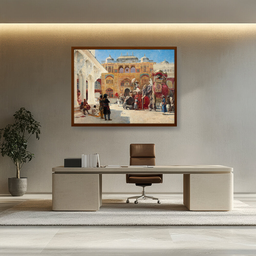 The-arrival-of-prince-humbert- - Framed Canvas