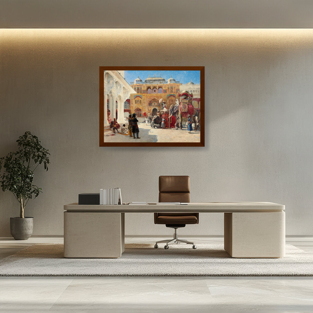 The-arrival-of-prince-humbert- - Framed Canvas