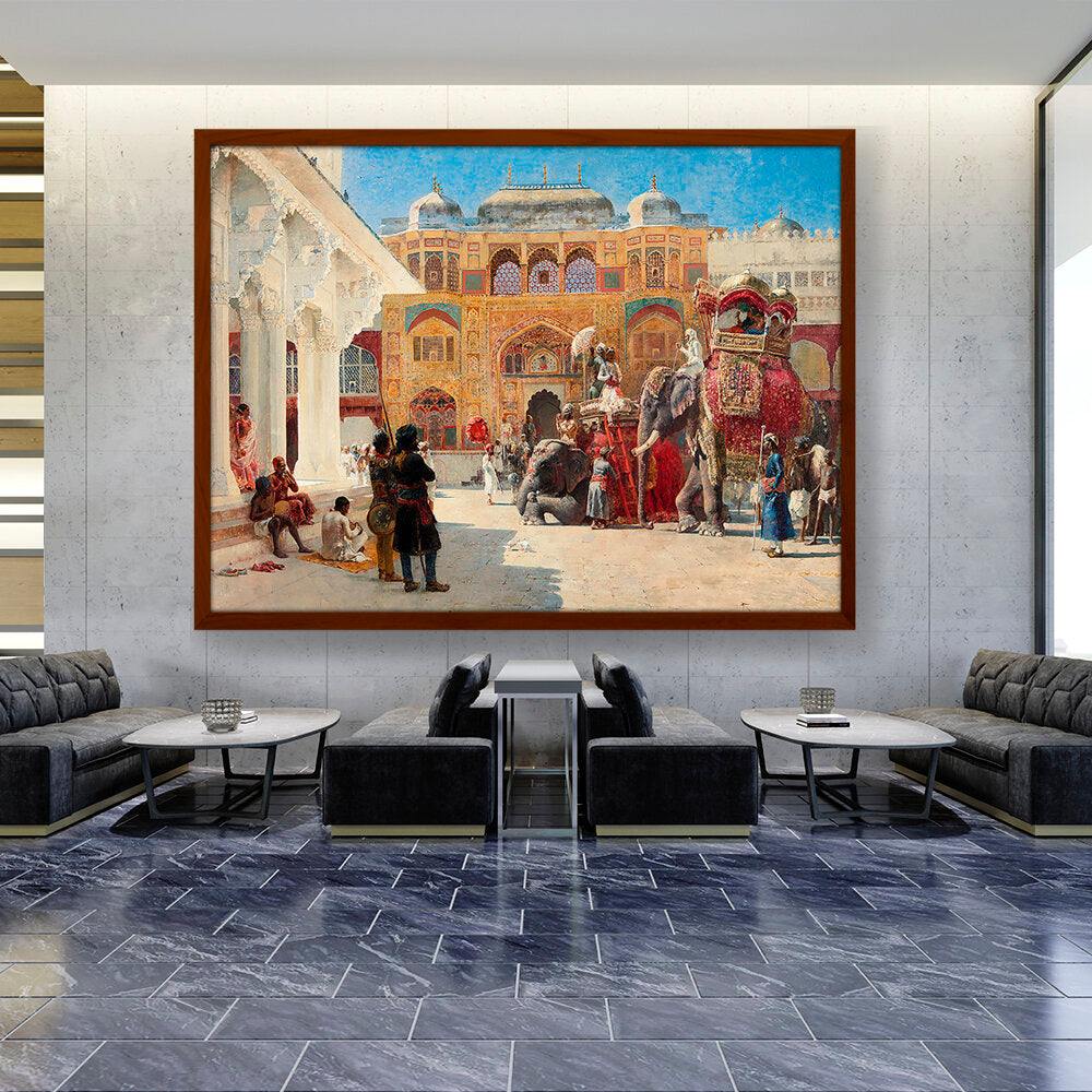 The-arrival-of-prince-humbert- - Framed Canvas