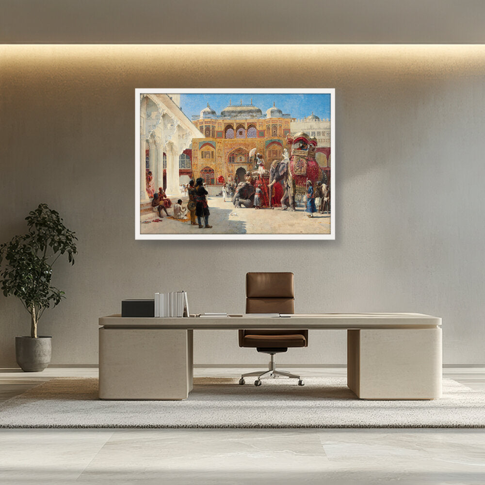 The-arrival-of-prince-humbert- - Framed Canvas