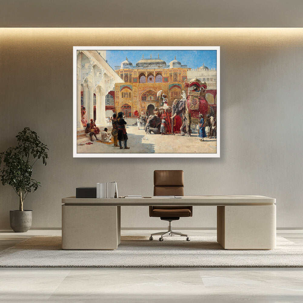 The-arrival-of-prince-humbert- - Framed Canvas