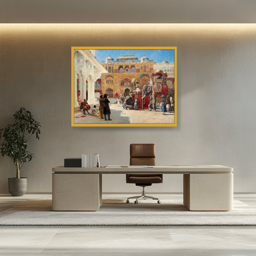 The-arrival-of-prince-humbert- - Framed Canvas