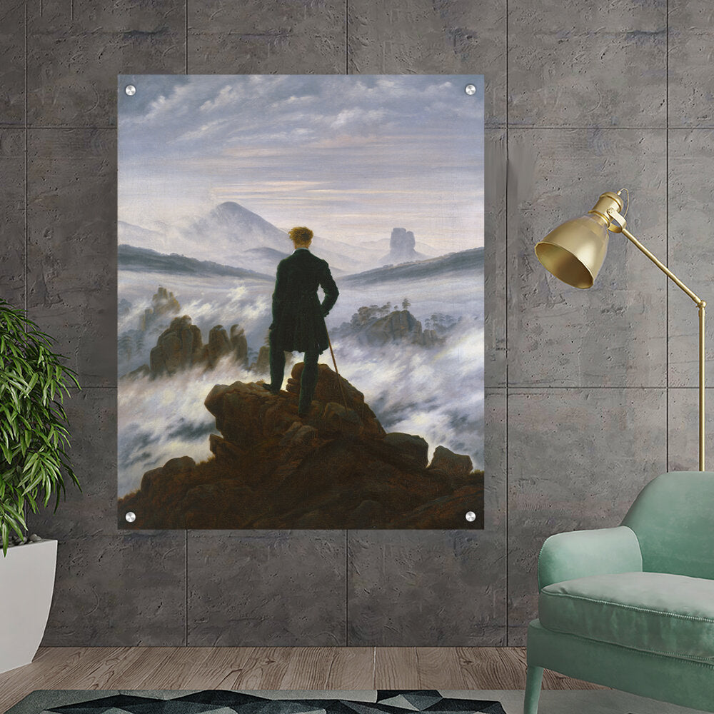 The Wanderer Above The Mists - Acrylic Wall Photo