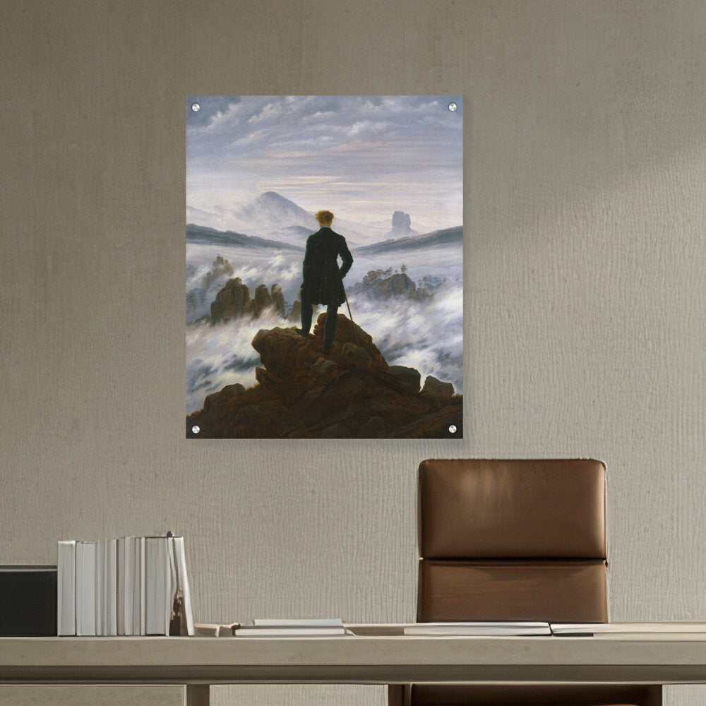 The Wanderer Above The Mists - Acrylic Wall Photo