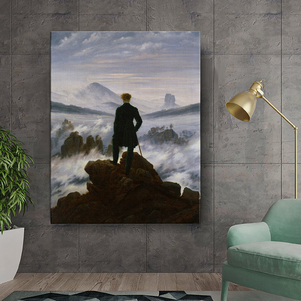 The Wanderer Above The Mists - Wall Canvas