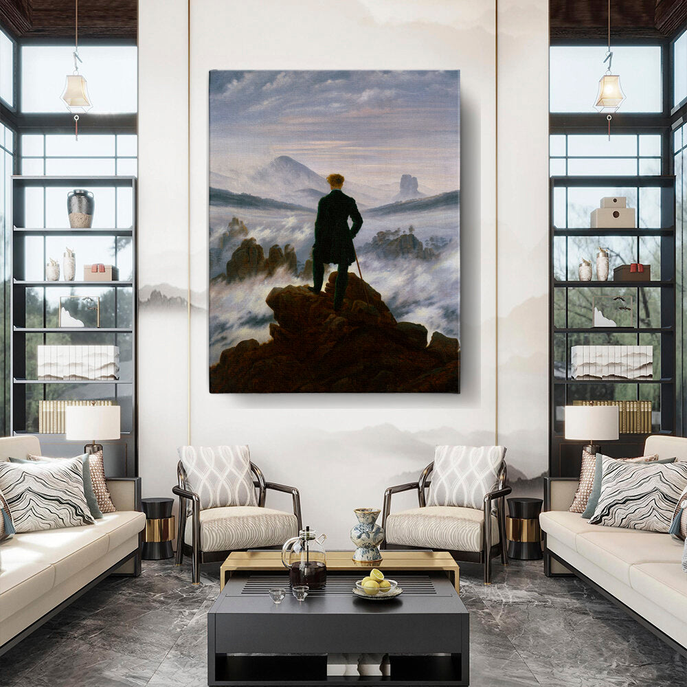 The Wanderer Above The Mists - Wall Canvas