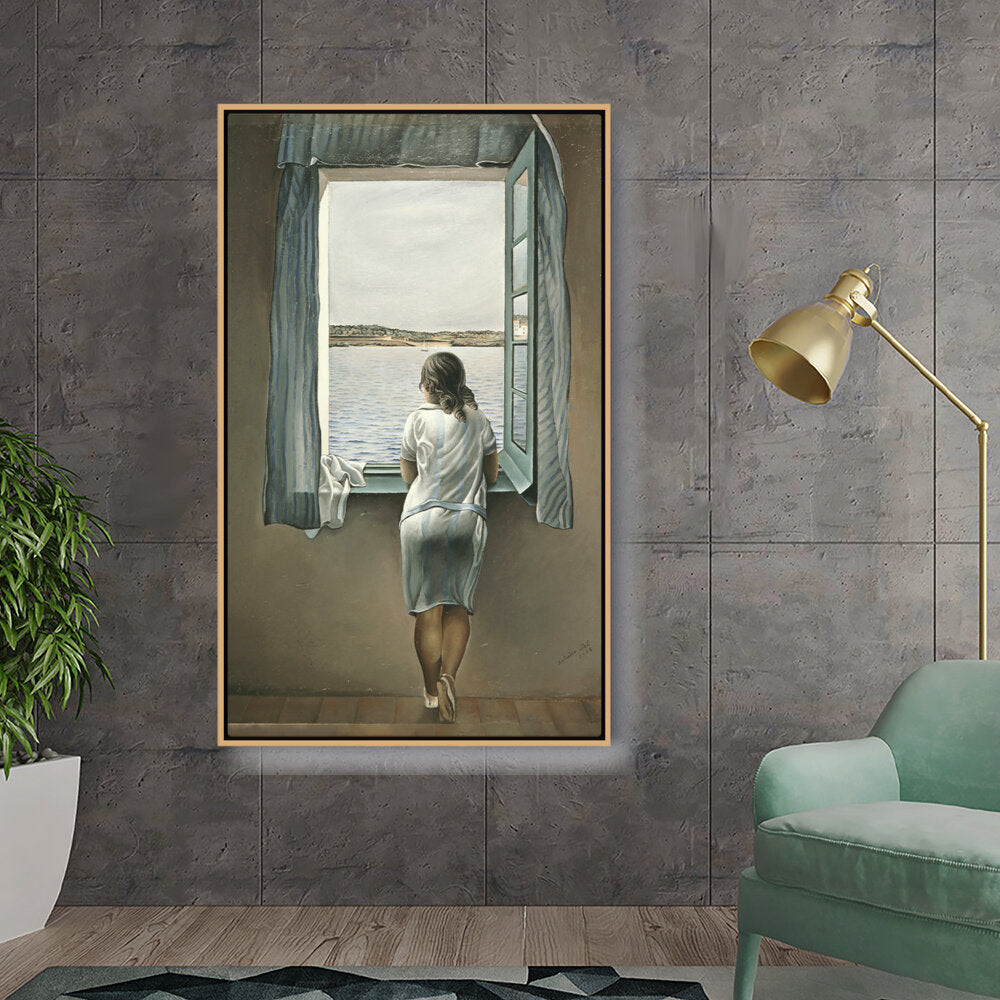 Girl At The Window - FLOATING FRAME