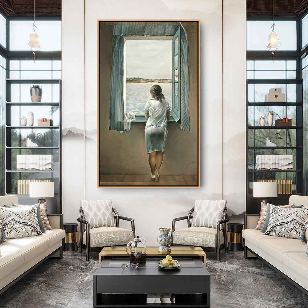Girl At The Window - FLOATING FRAME