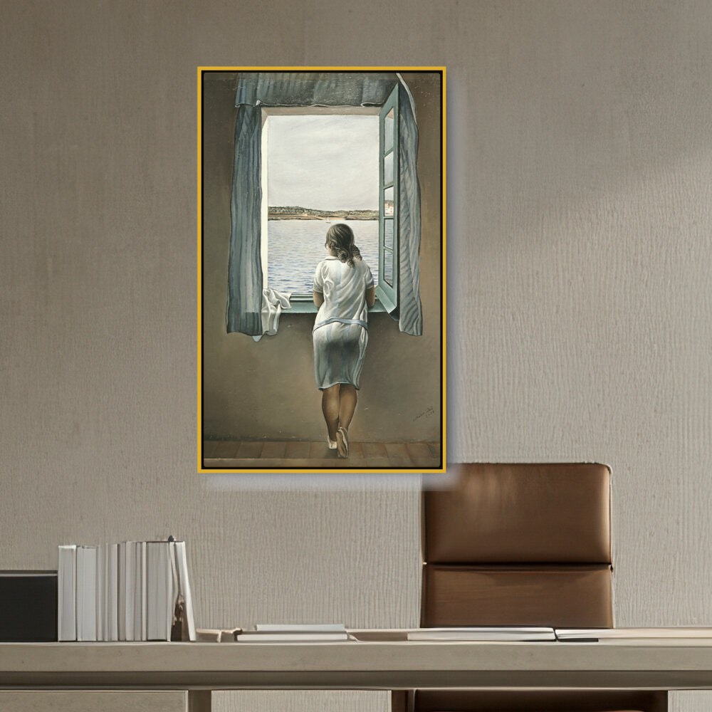 Girl At The Window - FLOATING FRAME