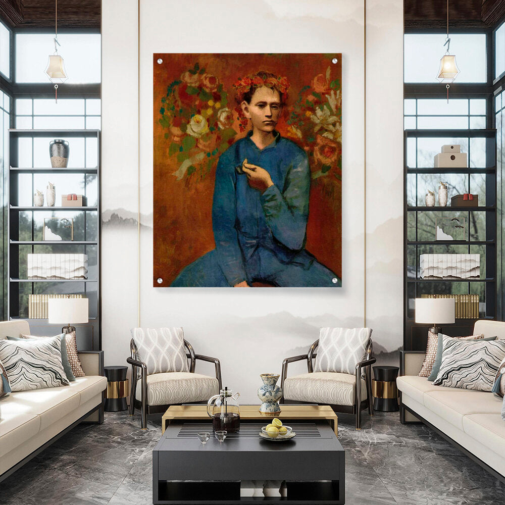 Boy With A Pipe - Acrylic Wall Photo