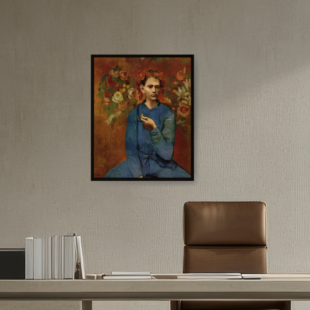 Boy With A Pipe - Framed Canvas