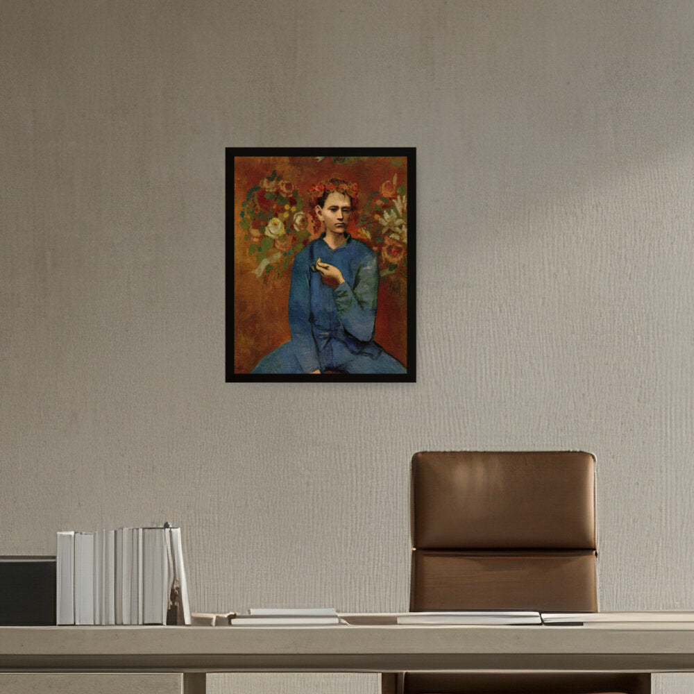 Boy With A Pipe - Framed Canvas