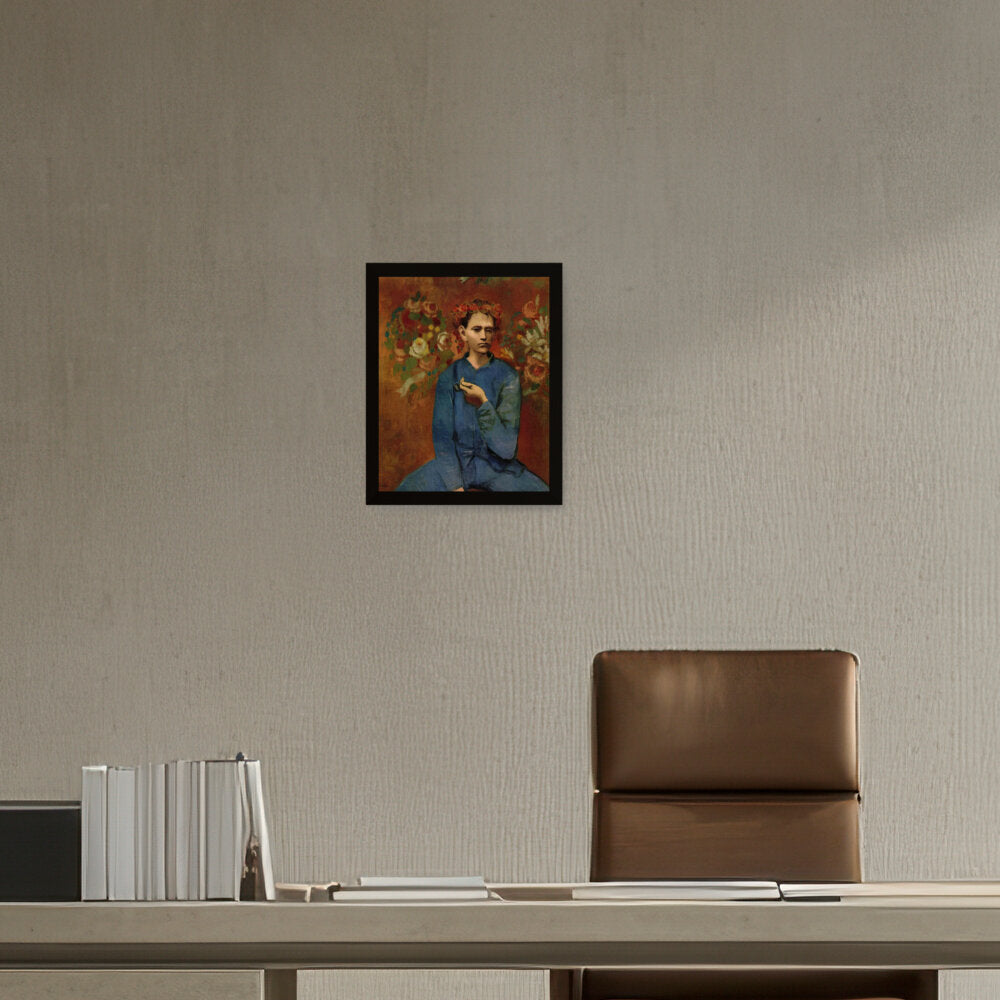 Boy With A Pipe - Framed Canvas