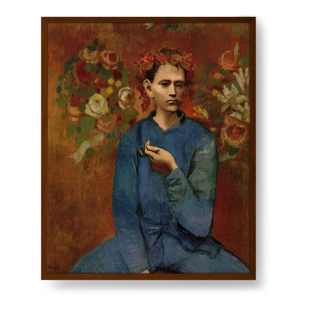 Boy With A Pipe - Framed Canvas