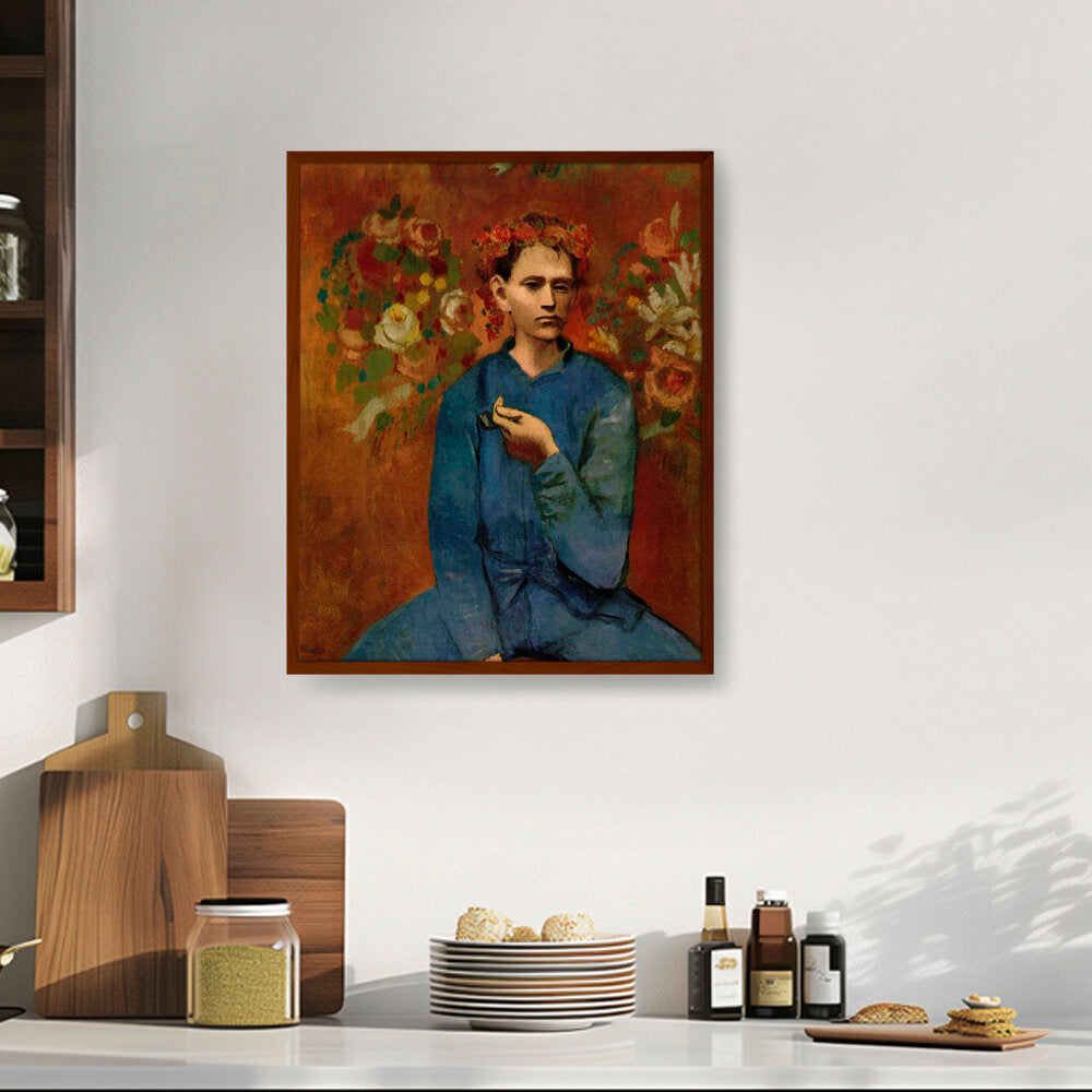 Boy With A Pipe - Framed Canvas