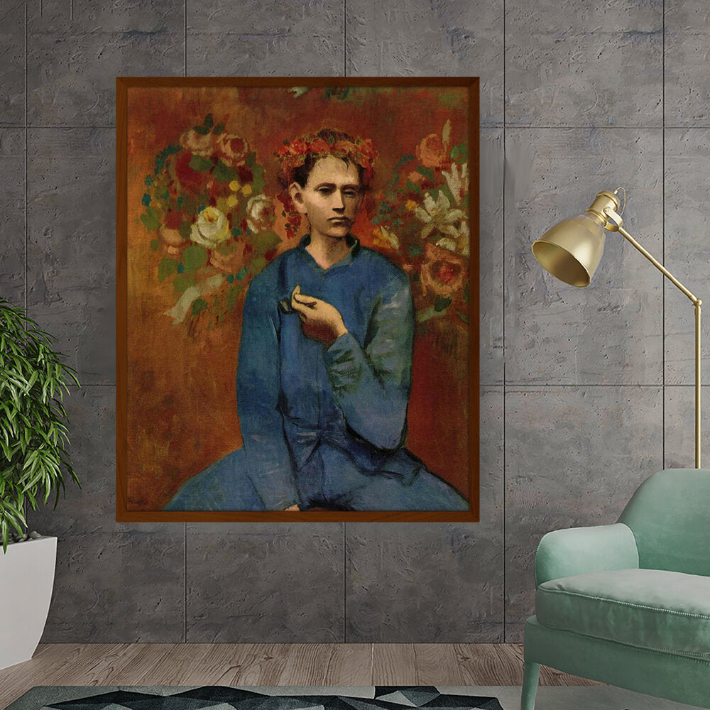 Boy With A Pipe - Framed Canvas