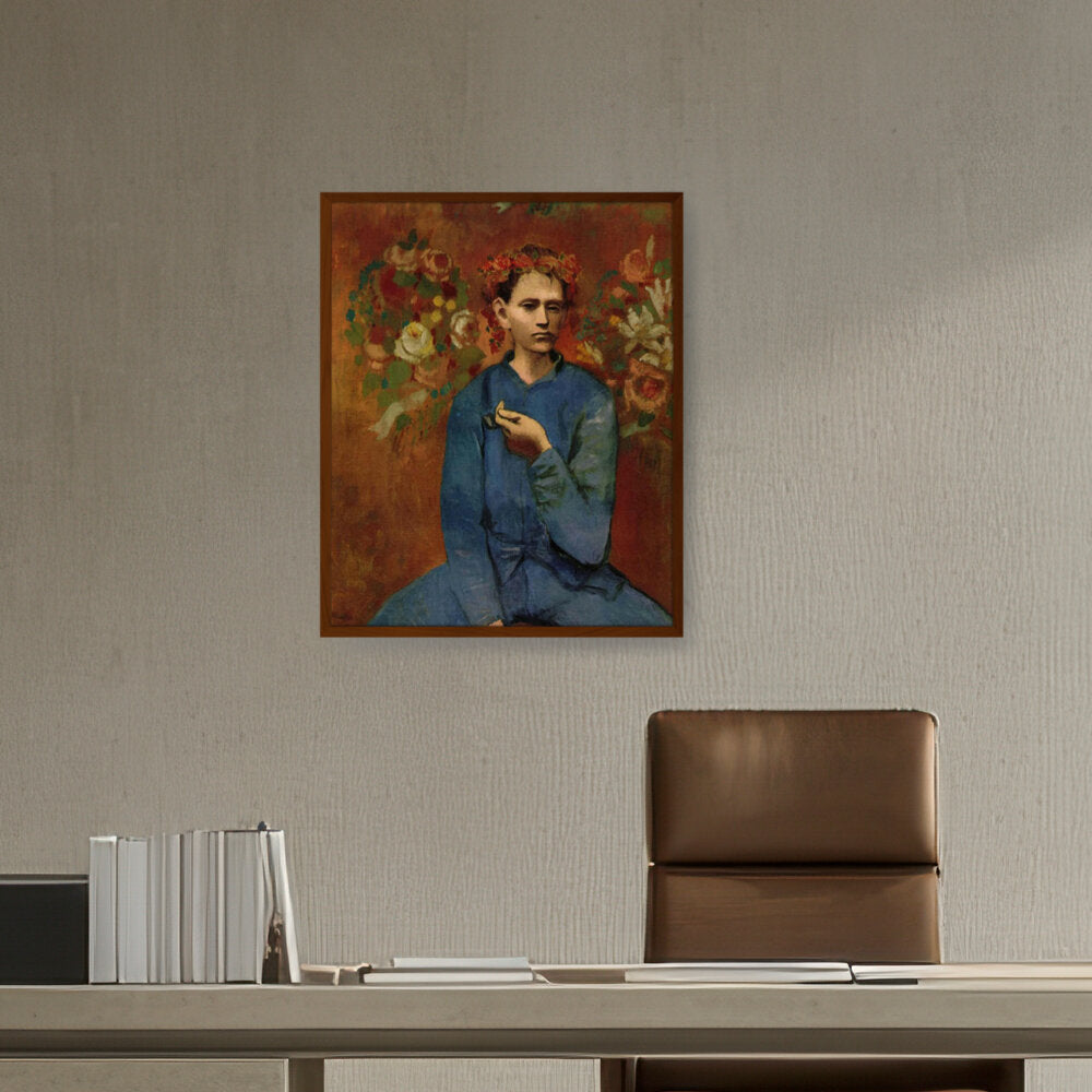 Boy With A Pipe - Framed Canvas