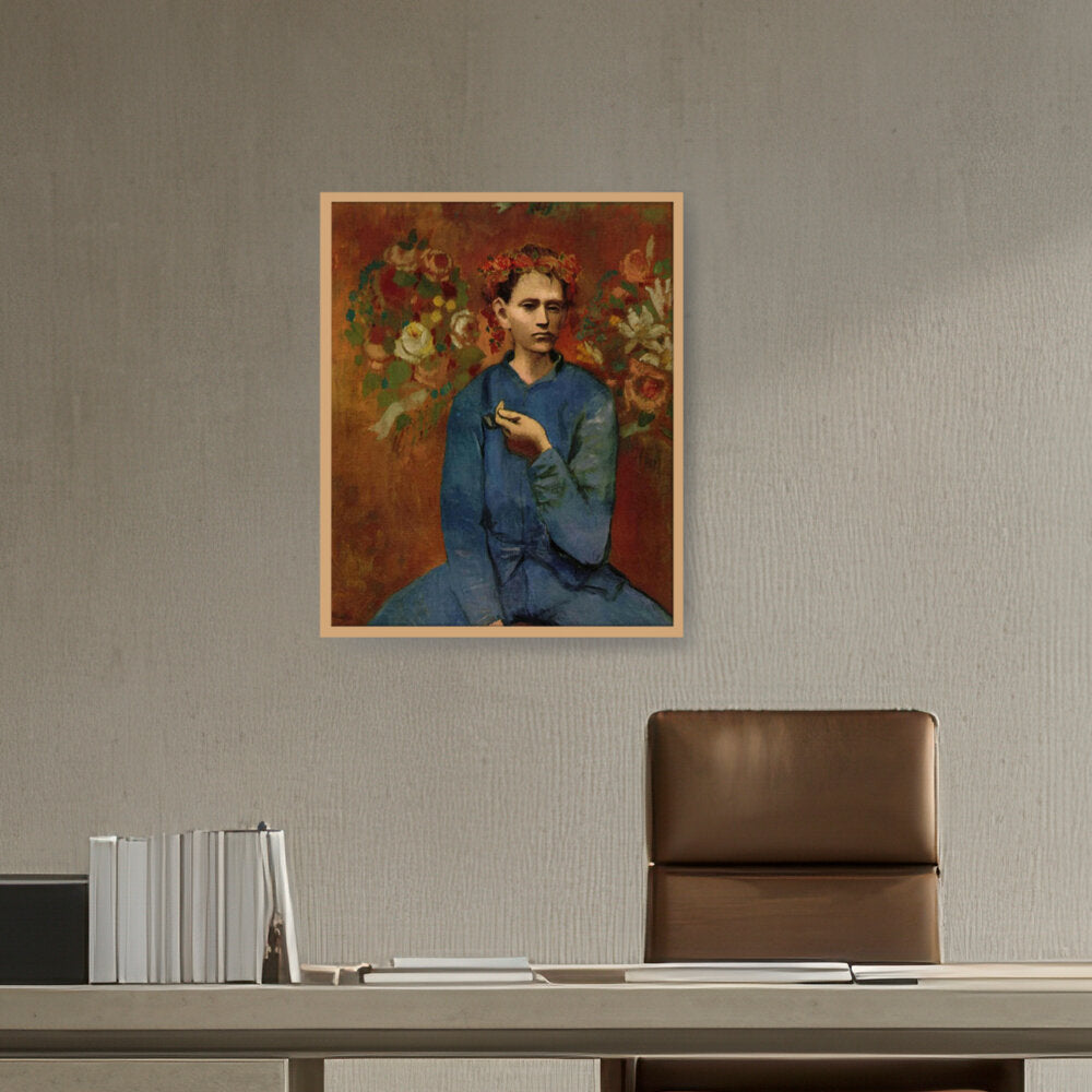Boy With A Pipe - Framed Canvas
