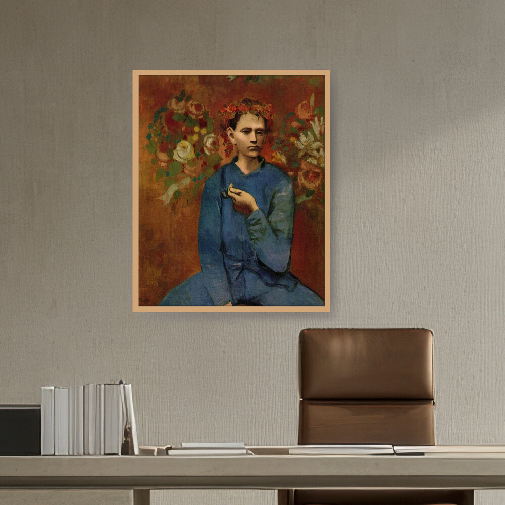 Boy With A Pipe - Framed Canvas