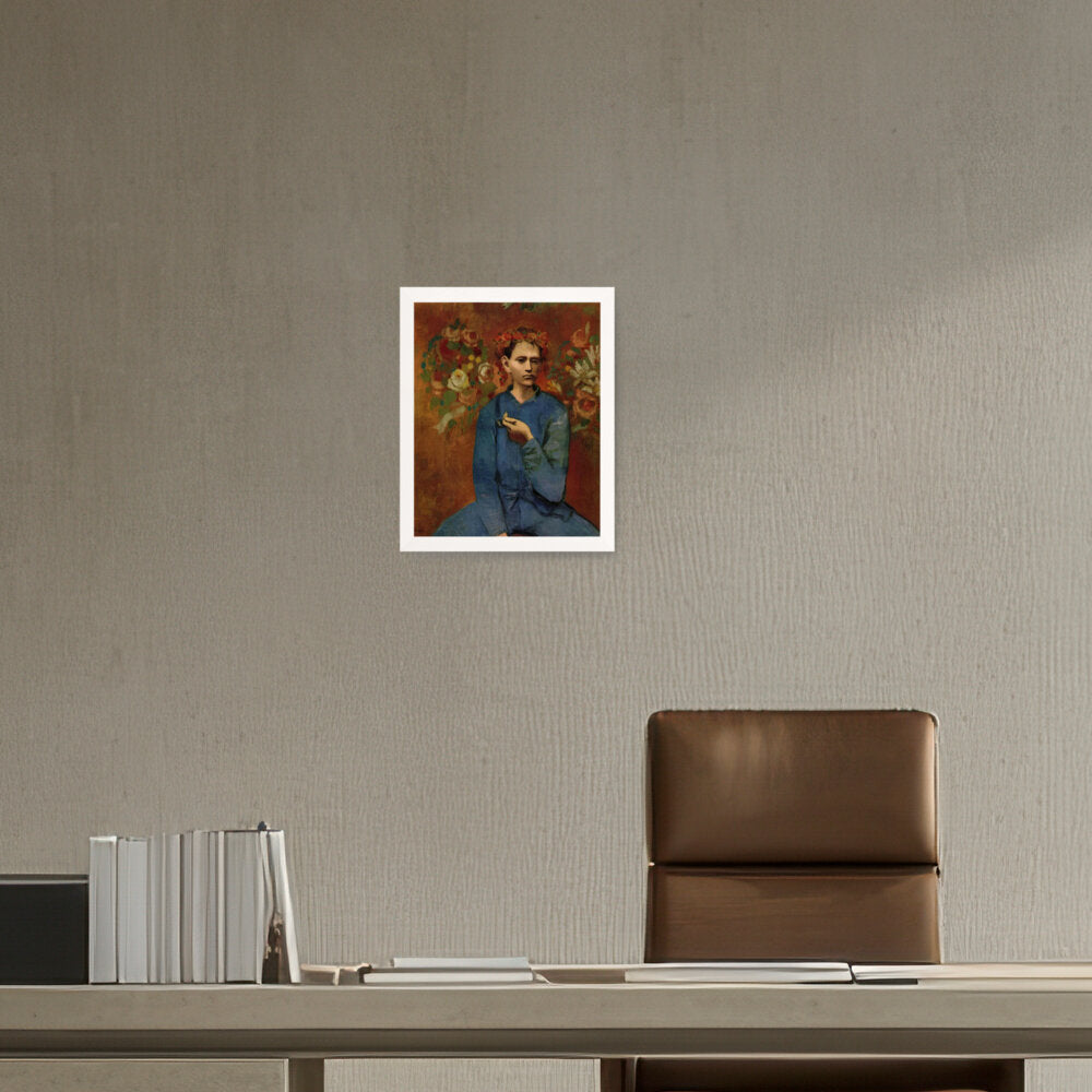 Boy With A Pipe - Framed Canvas