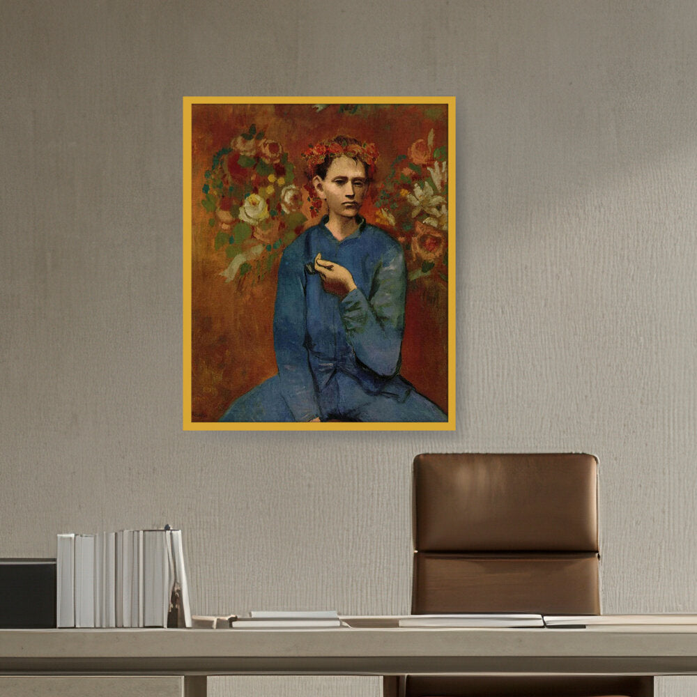 Boy With A Pipe - Framed Canvas