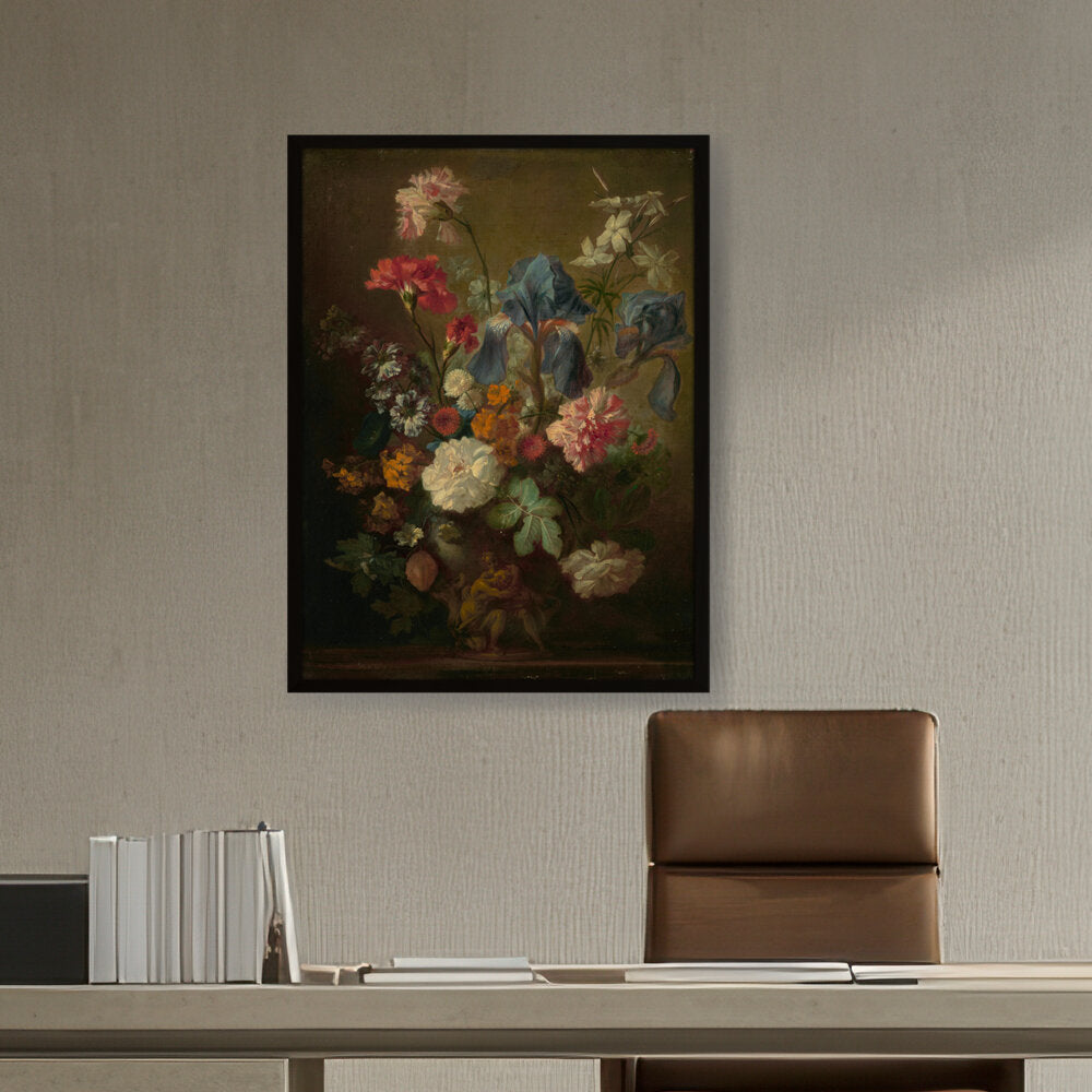 Vase Of Flowers - Framed Canvas