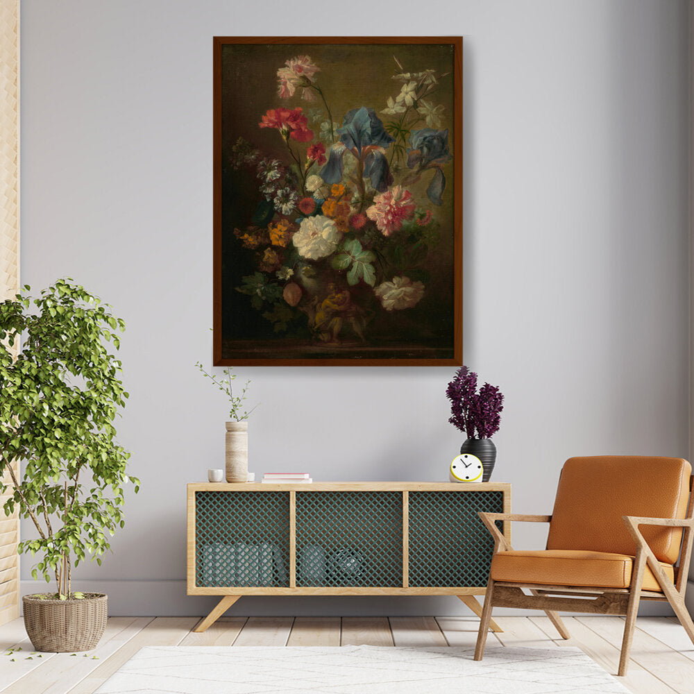 Vase Of Flowers - Framed Canvas