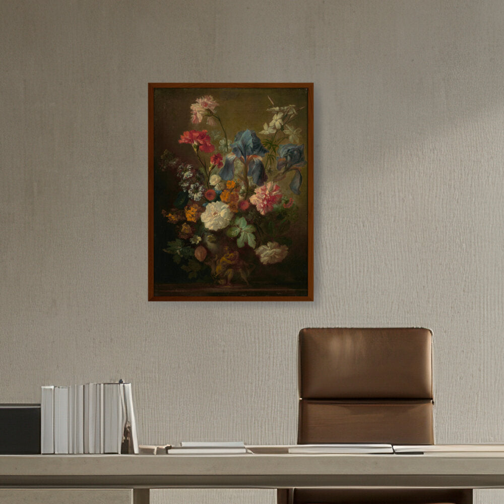 Vase Of Flowers - Framed Canvas