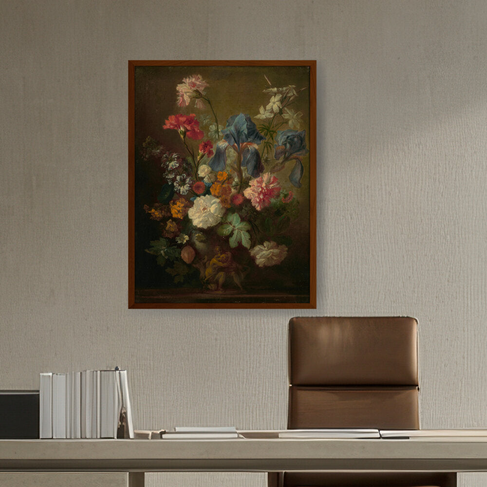 Artist1 - Art - Vase Of Flowers - Framed Canvas
