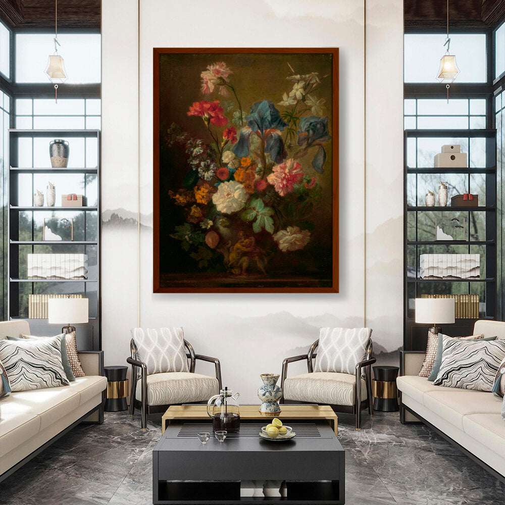 Vase Of Flowers - Framed Canvas