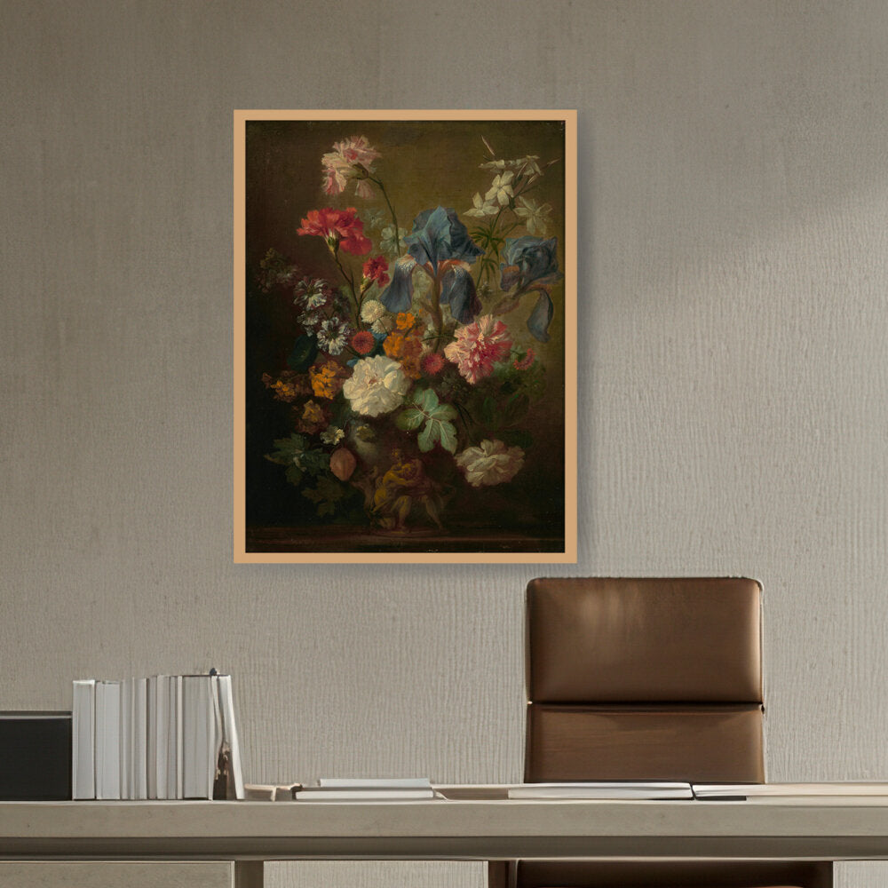 Vase Of Flowers - Framed Canvas