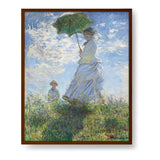 Woman With A Parasol - Framed Canvas