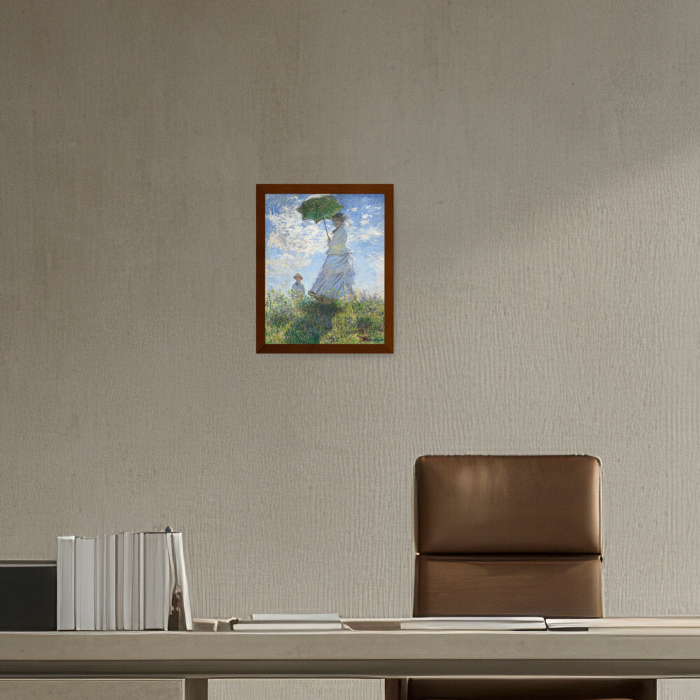 Woman With A Parasol - Framed Canvas