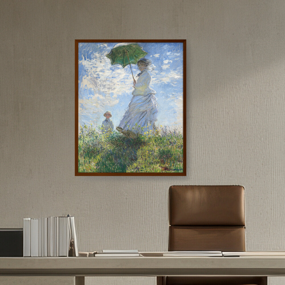 Artist1 - Art - Woman With A Parasol - Framed Canvas