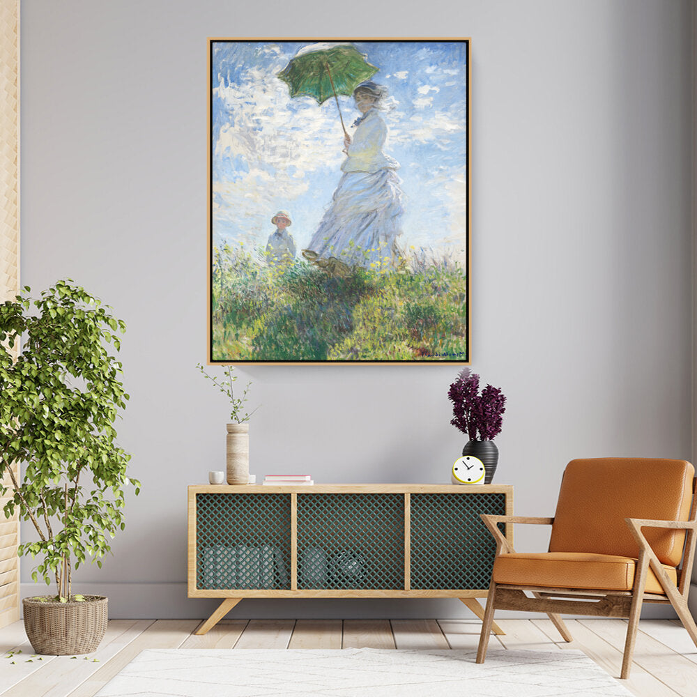 Woman With A Parasol - FLOATING FRAME