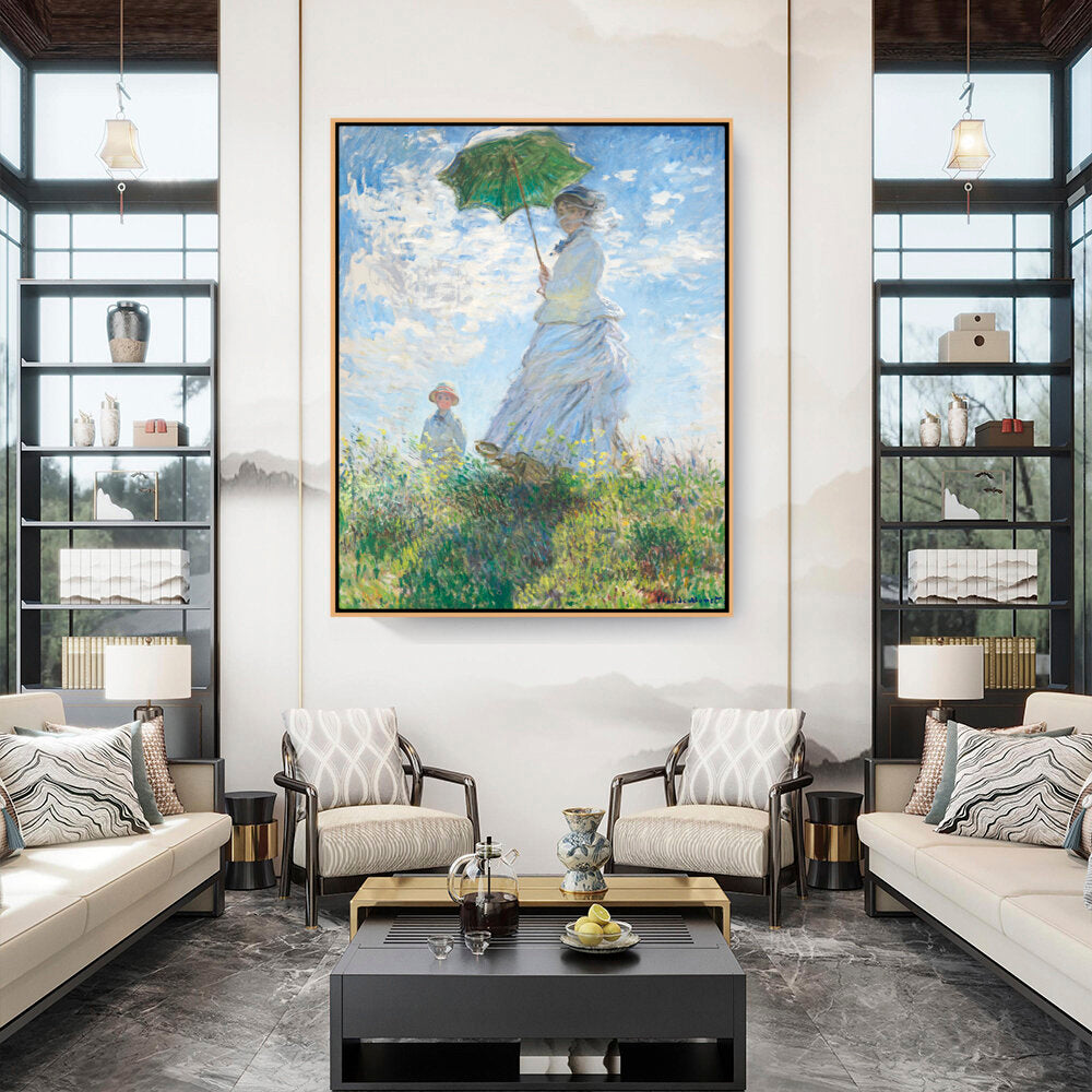Woman With A Parasol - FLOATING FRAME