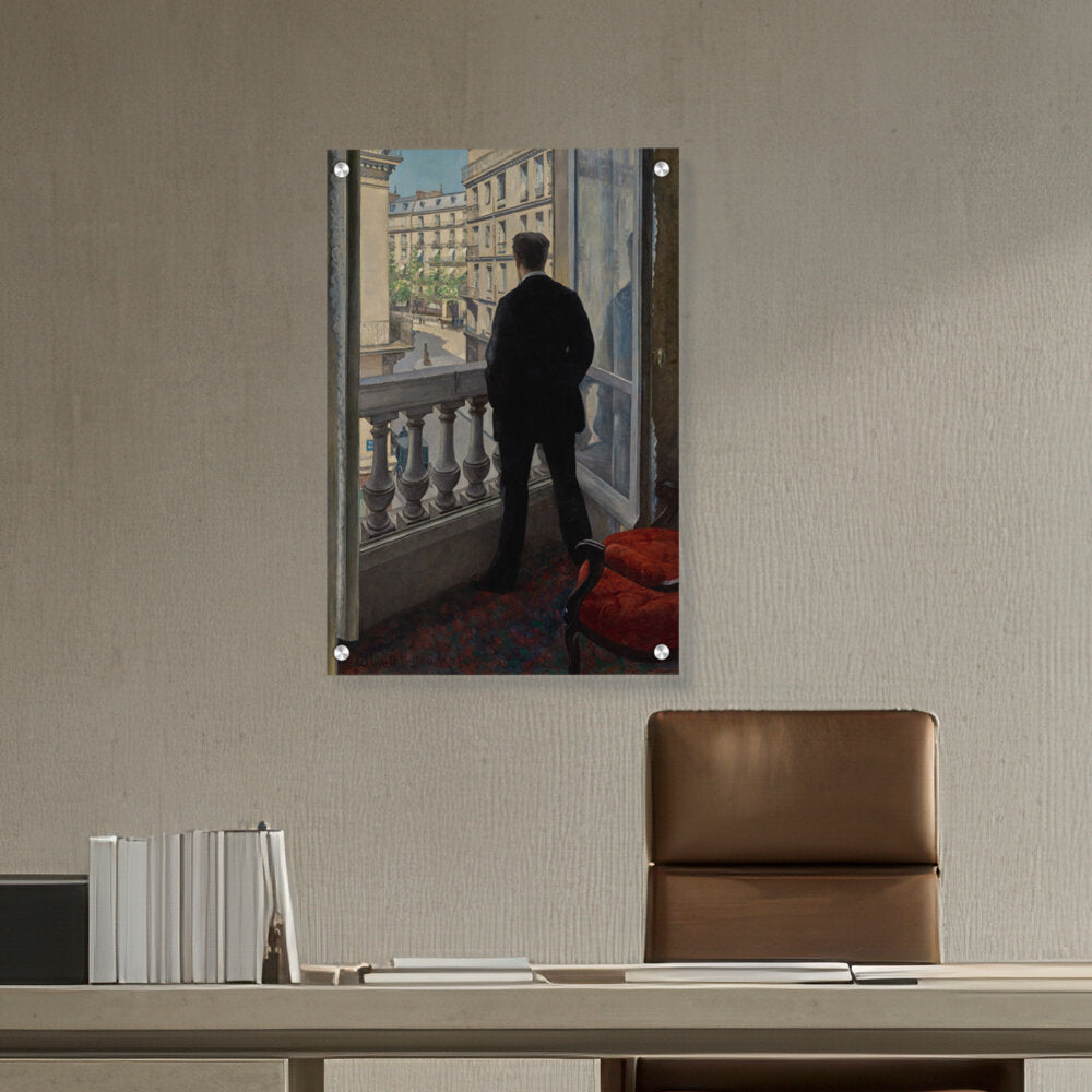 Young Man At The Window - Acrylic Wall Photo