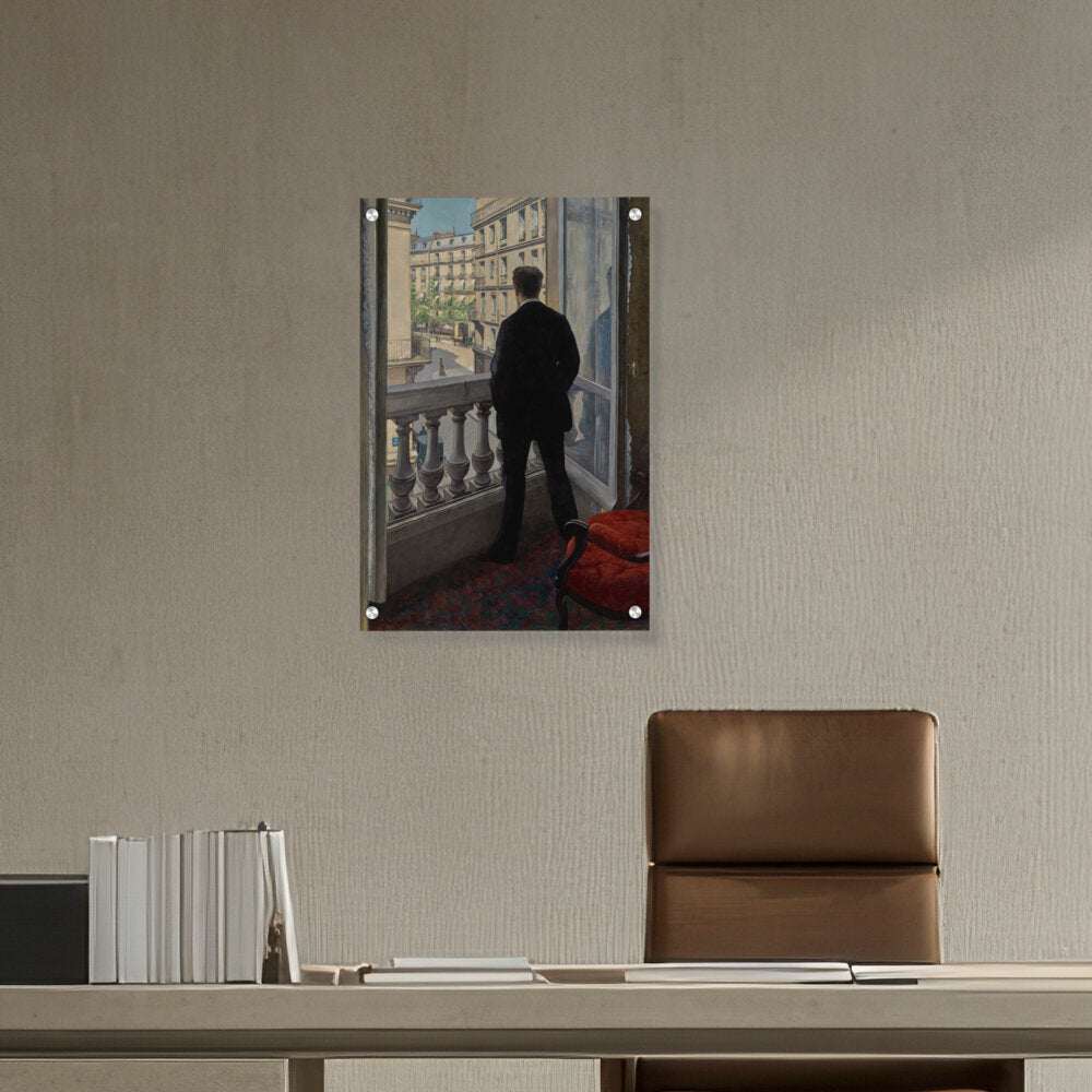 Young Man At The Window - Acrylic Wall Photo