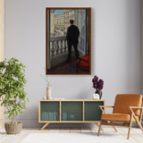 Young Man At The Window - Framed Canvas