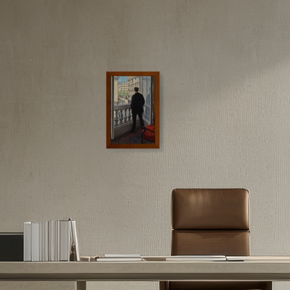 Young Man At The Window - Framed Canvas