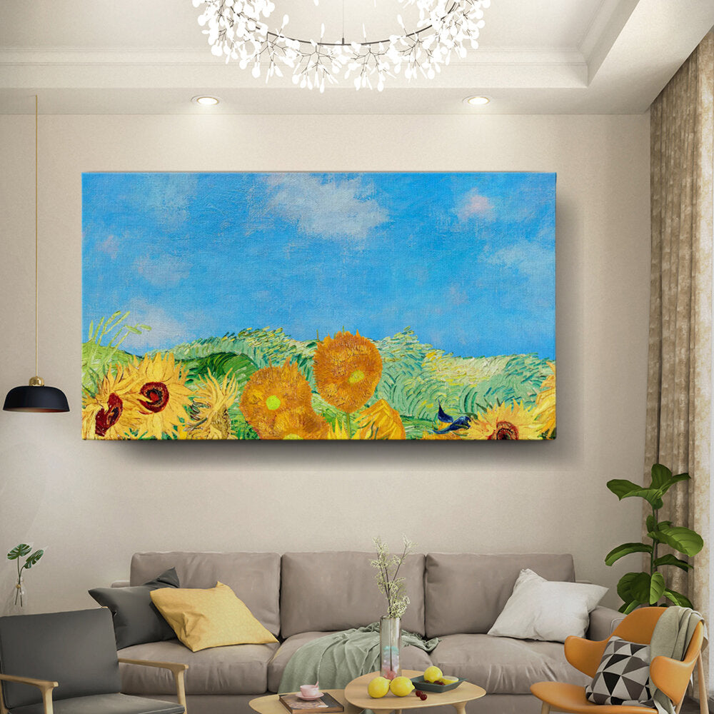 Sunflower Field Under Blue Sky