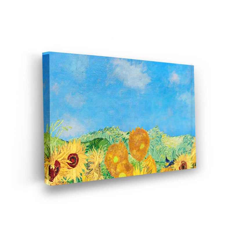 Picasoul - Picasoul Curated - Sunflower Field Under Blue Sky - Wall Decor