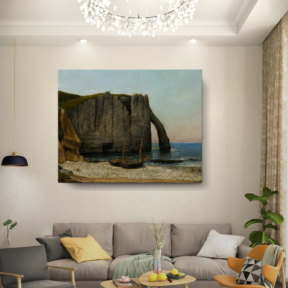 Coastal Cliffs And Boats