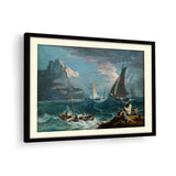 Fishing Boats In A Storm - WALL MOUNT FRAME