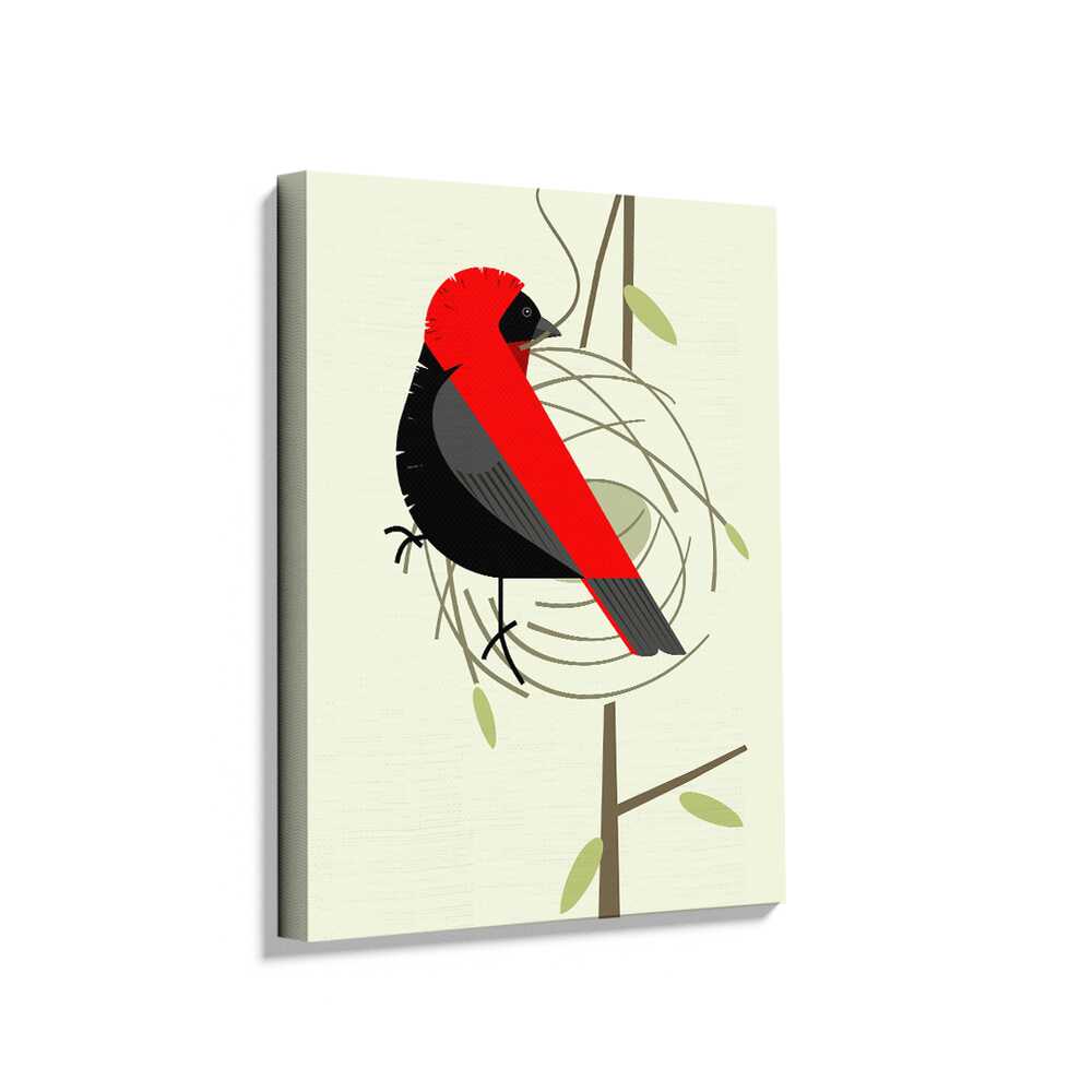 Picasoul - Picasoul Curated - Red-Crested Bird - Wall Decor
